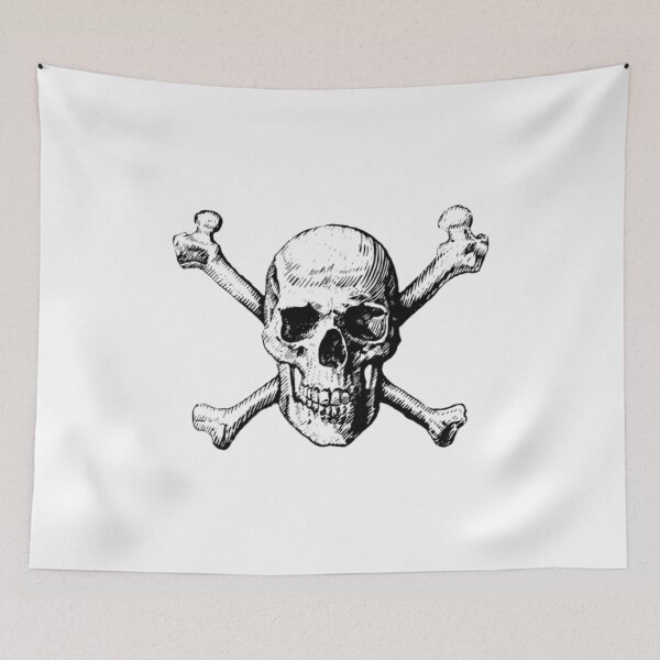 Item preview, Classic Black Line Skull and XBones Image designed and sold by Abstract65.
