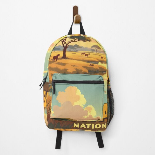 Item preview, Hwange National Park, Zimbabwe: Vintage-Style Painterly Travel Poster designed and sold by LSVart.