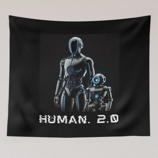 Item preview, humanoid robot art designed and sold by TEEJAMBOREE.