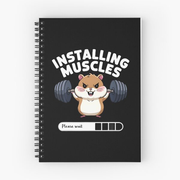 Item preview, Installing Muscles Please Wait Funny Hamster Weightlifting designed and sold by DanaKathe.