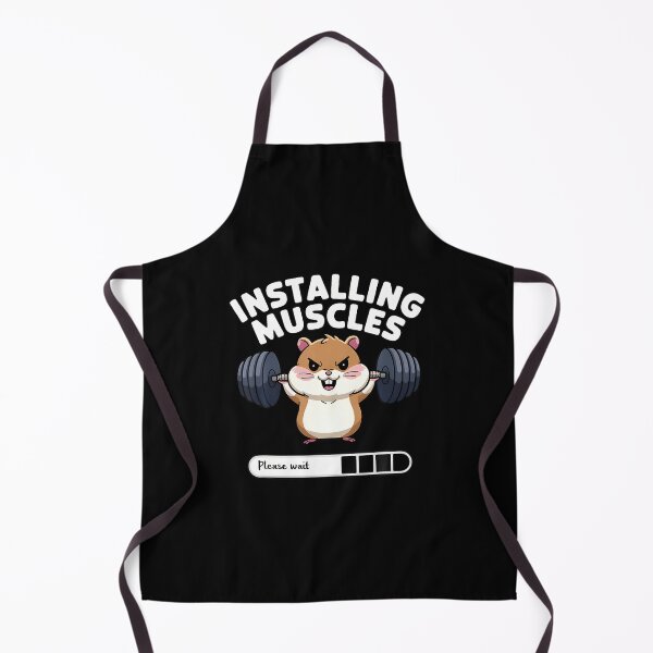 Item preview, Installing Muscles Please Wait Funny Hamster Weightlifting designed and sold by DanaKathe.