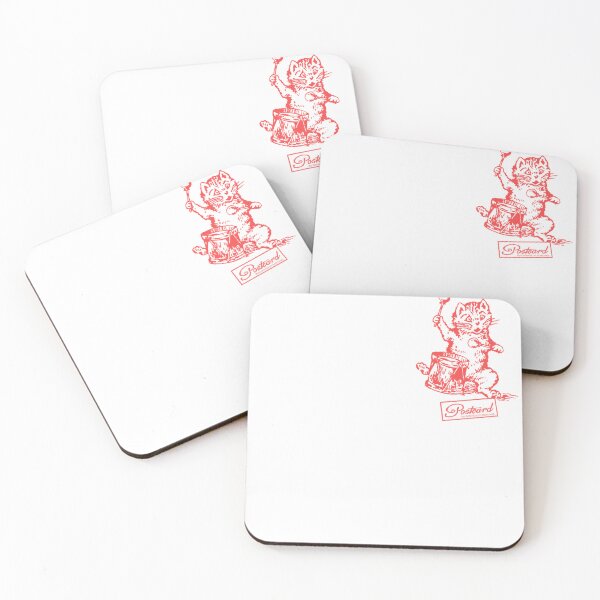 Item preview, Postcard Records pocket tshirt cat logo designed and sold by April Showers.