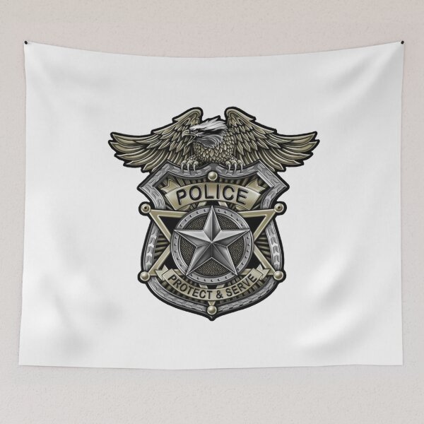 Item preview, Protect and Serve Police Badge designed and sold by Abstract65.