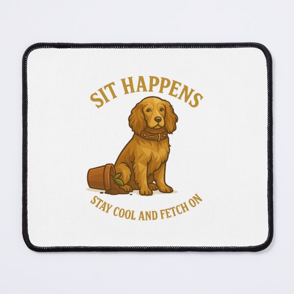 Item preview, Sit Happens – Stay Cool and Fetch On designed and sold by GeoWild Designs.