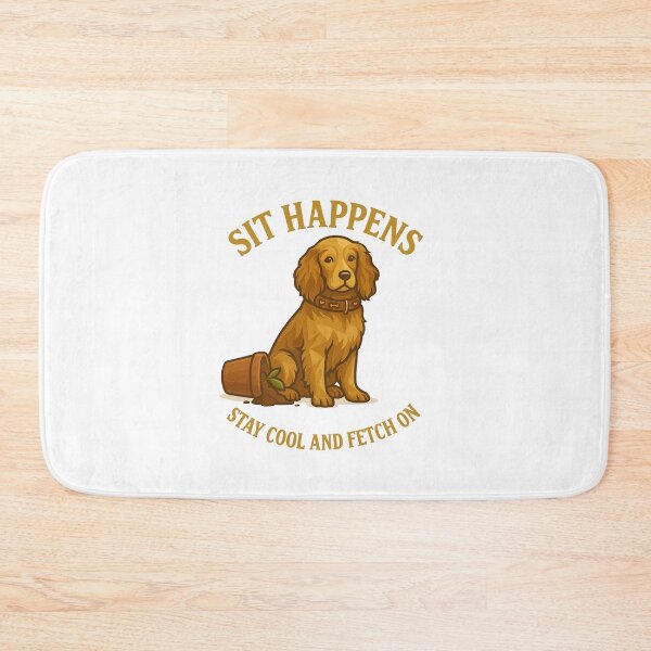 Item preview, Sit Happens – Stay Cool and Fetch On designed and sold by GeoWild Designs.