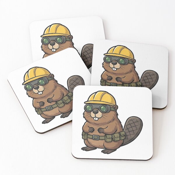 Item preview, Cute Beaver Construction Worker Hard Hat designed and sold by k3rstman1.