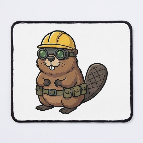 Item preview, Cute Beaver Construction Worker Hard Hat designed and sold by k3rstman1.