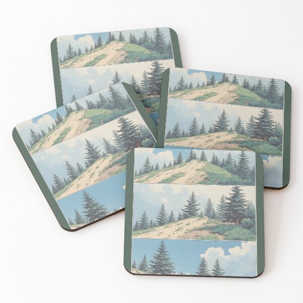 Item preview, Summer hilly landscape with pine forest designed and sold by Mianku | Für das Leben.