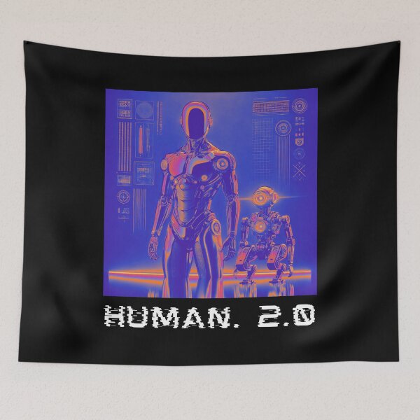 Item preview, humanoid robot art designed and sold by TEEJAMBOREE.