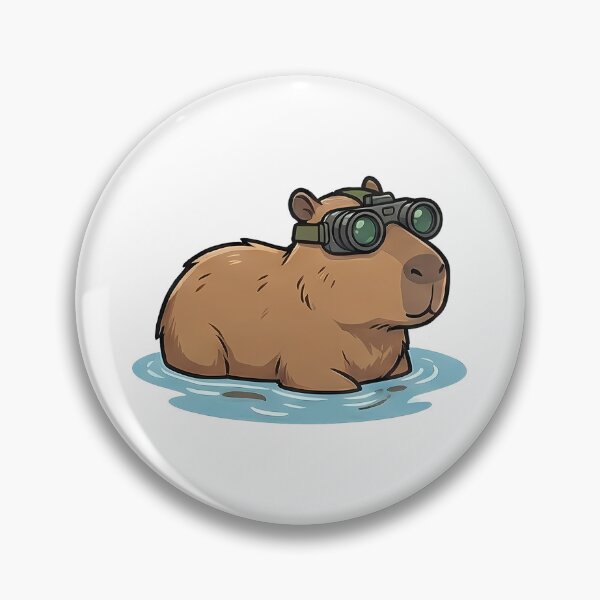 Item preview, Cute Capybara Explorer Wildlife Observer designed and sold by k3rstman1.