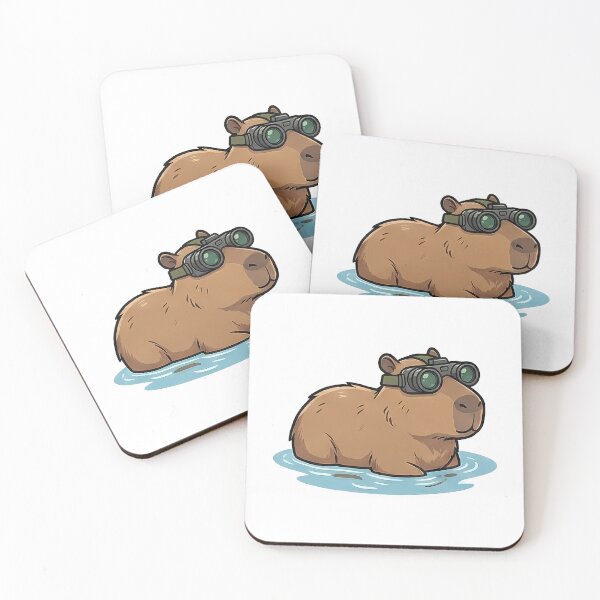 Item preview, Cute Capybara Explorer Wildlife Observer designed and sold by k3rstman1.