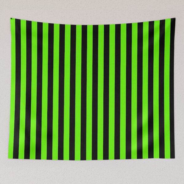 Item preview, Bright Green and Black Vertical Stripes designed and sold by ColorPatterns.