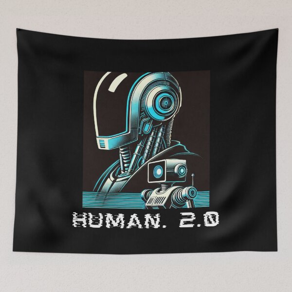 Item preview, humanoid robot art designed and sold by TEEJAMBOREE.