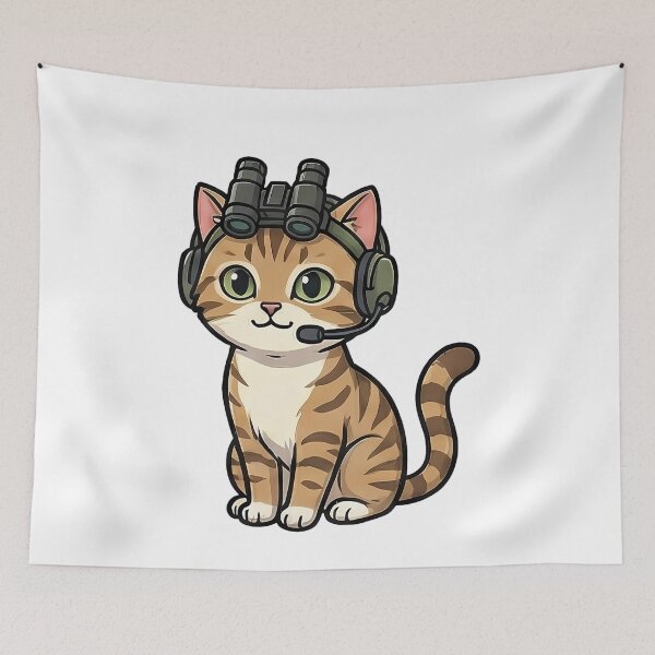 Item preview, Cute Tactical Cat Binoculars Headset designed and sold by k3rstman1.