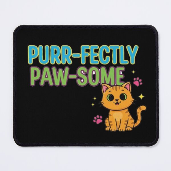 Item preview, Purr-fectly Paw-some – Cute Cat Positivity Design designed and sold by Dogandesighn.