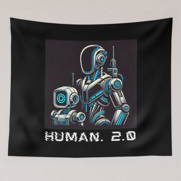 Item preview, humanoid robot art designed and sold by TEEJAMBOREE.