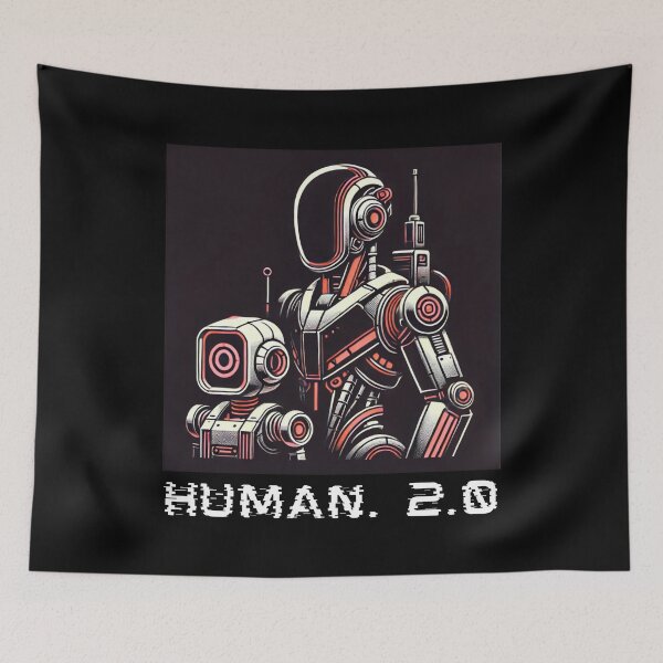 Item preview, humanoid robot art designed and sold by TEEJAMBOREE.