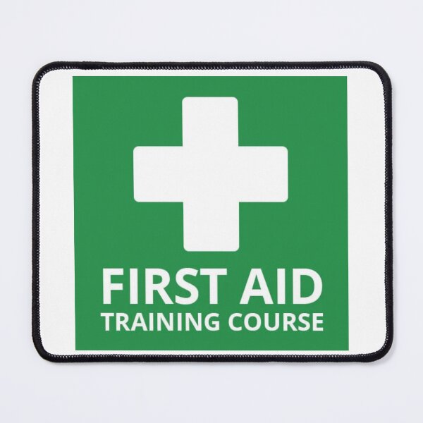 Item preview, First Aid Training Course Green Square Logo designed and sold by Abstract65.