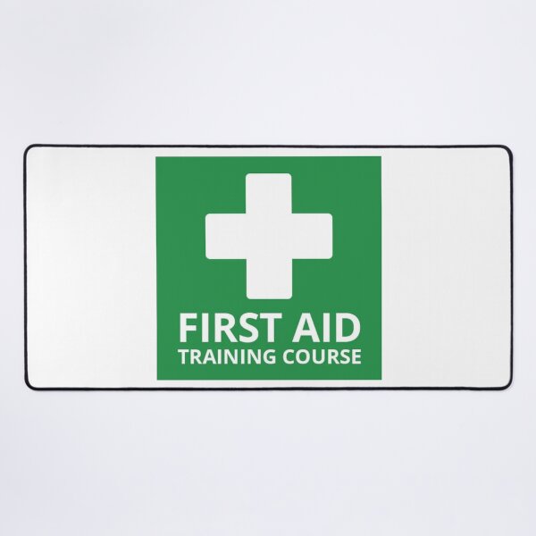 Item preview, First Aid Training Course Green Square Logo designed and sold by Abstract65.