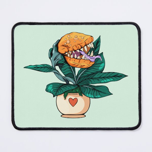 Item preview, Carnivorous Monster Plant in Cute Heart Pot designed and sold by Mariia Berezhna.