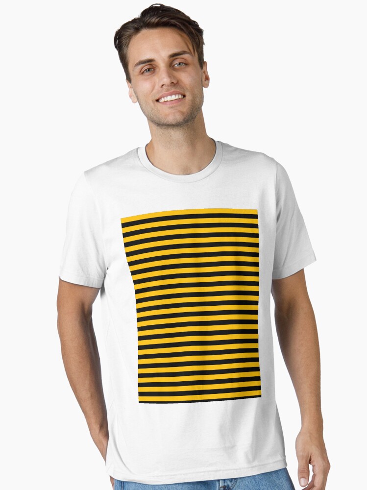 Rayas Verticales Camiseta Rayas Negras Y Amarillas Camisa Blanca