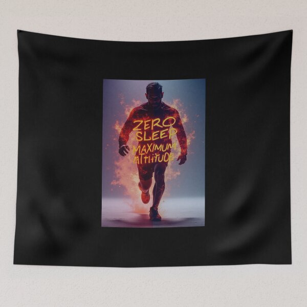 Item preview, Zero Sleep and Maximum Attitude – Aura Man Quote Design designed and sold by OhmAuraArt.