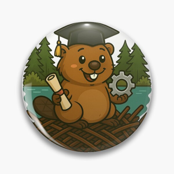 Item preview, Graduation Beaver Engineer – Funny Cute Beaver Engineering Graduate Gift designed and sold by BeaverLover123.