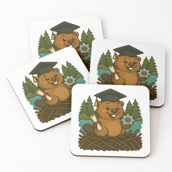 Item preview, Graduation Beaver Engineer – Funny Cute Beaver Engineering Graduate Gift designed and sold by BeaverLover123.