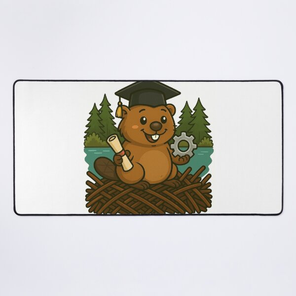Item preview, Graduation Beaver Engineer – Funny Cute Beaver Engineering Graduate Gift designed and sold by BeaverLover123.
