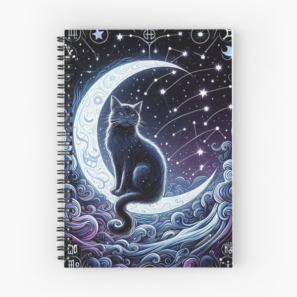Item preview, Celestial Constellation Moon Cat Tarot Art designed and sold by BigBlueArt.