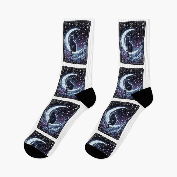 Item preview, Celestial Constellation Moon Cat Tarot Art designed and sold by BigBlueArt.
