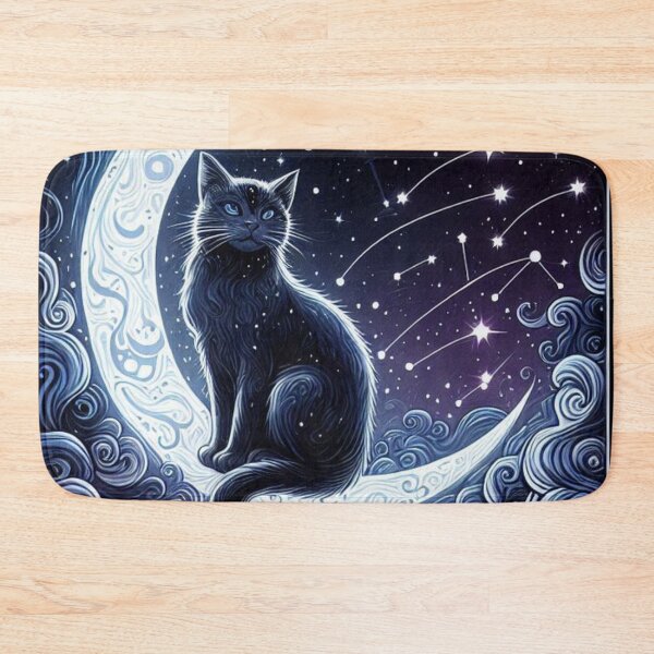Item preview, Celestial Constellation Moon Cat Tarot Art designed and sold by BigBlueArt.
