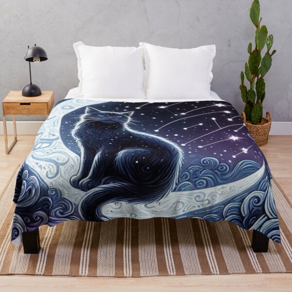 Item preview, Celestial Constellation Moon Cat Tarot Art designed and sold by BigBlueArt.