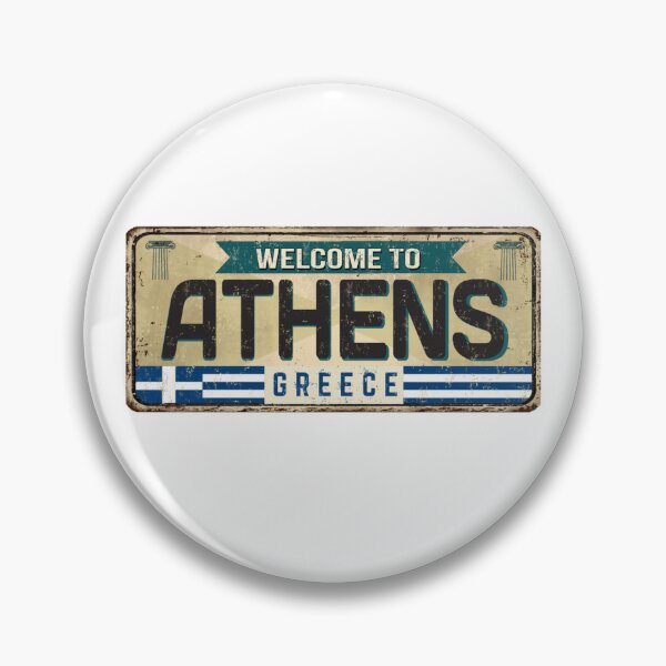 Item preview, Welcome To Athens Greece Vintage Road Sign designed and sold by Abstract65.