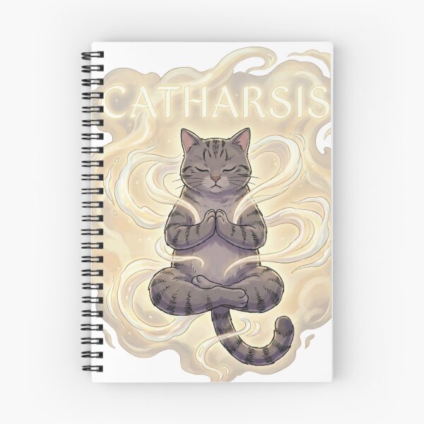Item preview, CATHARSIS - Zen Cat Meditation & Yoga Pun designed and sold by TeezOfMadness.