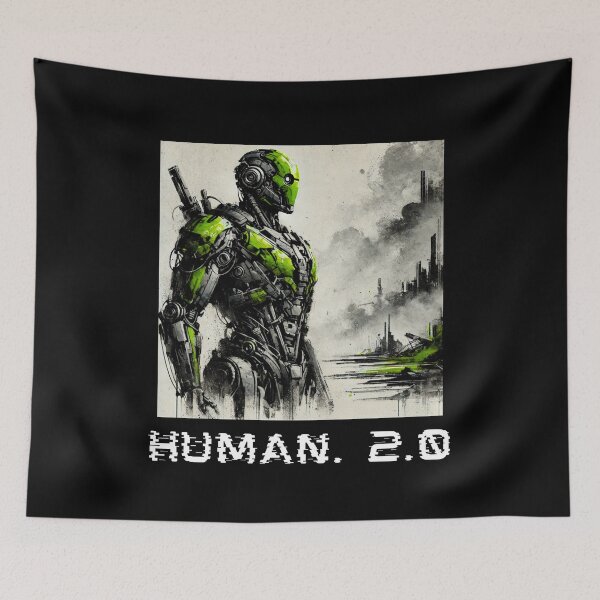 Item preview, humanoid robot art designed and sold by TEEJAMBOREE.