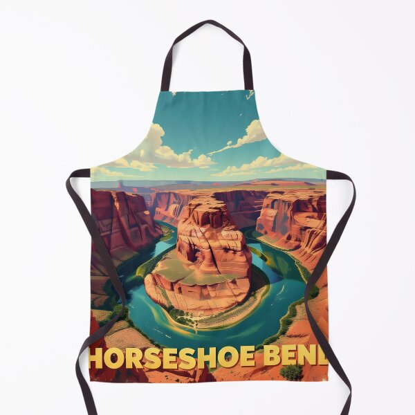 Item preview, Horseshoe Bend, Arizona: Vintage-Style Painterly Travel Poster designed and sold by LSVart.