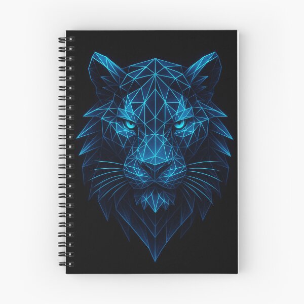 Item preview, Neon Crystal Tiger Head | Blue Geometric Tiger | Cyberpunk Animal Art | Glowing Tiger Illustration designed and sold by GoldenDreamGallery.