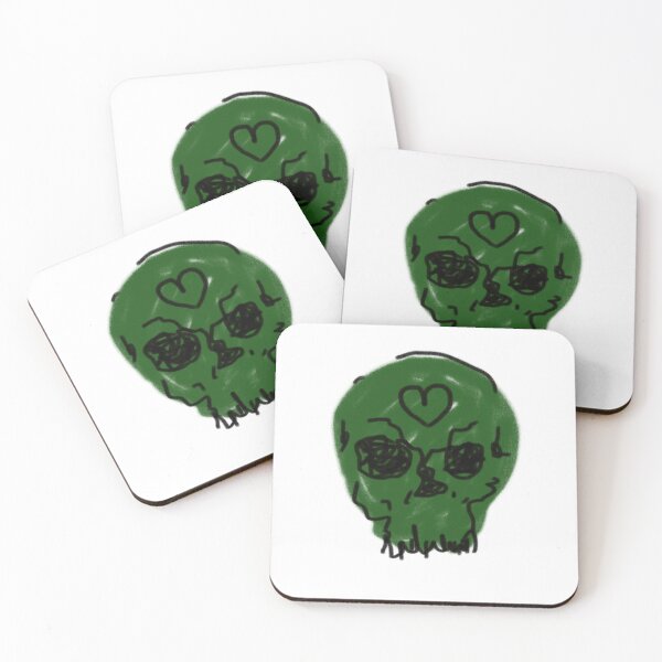 Item preview, Green Lover skull , trash art print designed and sold by Willcazx.