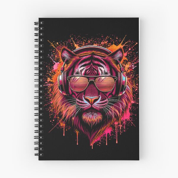 Item preview, Dark Neon Tiger – DJ Headphones | Cyber Glow Tiger Art | Premium Design designed and sold by ColorSplash123.