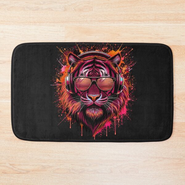 Item preview, Dark Neon Tiger – DJ Headphones | Cyber Glow Tiger Art | Premium Design designed and sold by ColorSplash123.