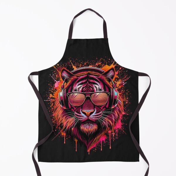 Item preview, Dark Neon Tiger – DJ Headphones | Cyber Glow Tiger Art | Premium Design designed and sold by ColorSplash123.