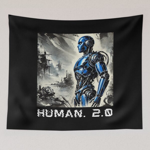 Item preview, humanoid robot art designed and sold by TEEJAMBOREE.