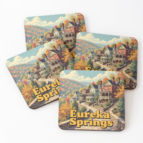 Item preview, Eureka Springs, Arkansas: Vintage-Style Painterly Travel Poster designed and sold by LSVart.