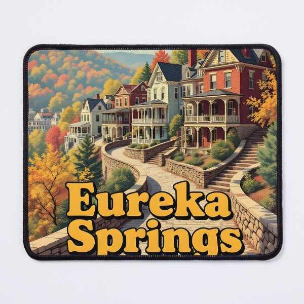 Item preview, Eureka Springs, Arkansas: Vintage-Style Painterly Travel Poster designed and sold by LSVart.