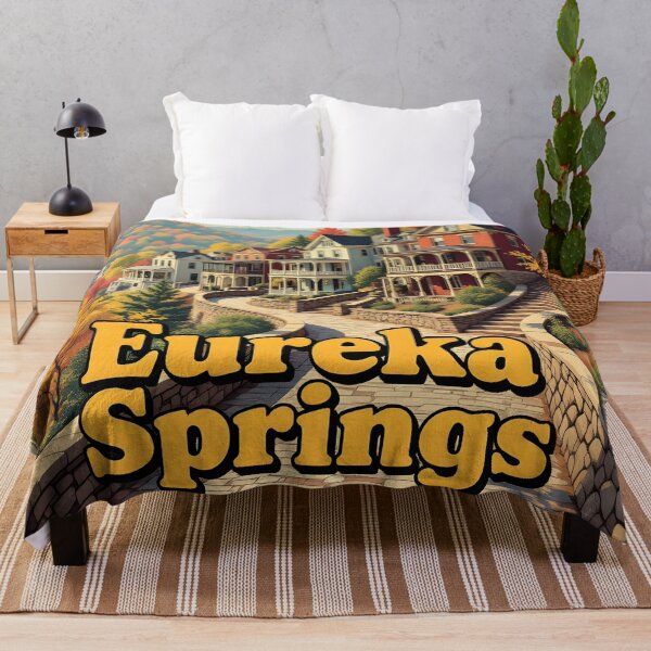 Item preview, Eureka Springs, Arkansas: Vintage-Style Painterly Travel Poster designed and sold by LSVart.