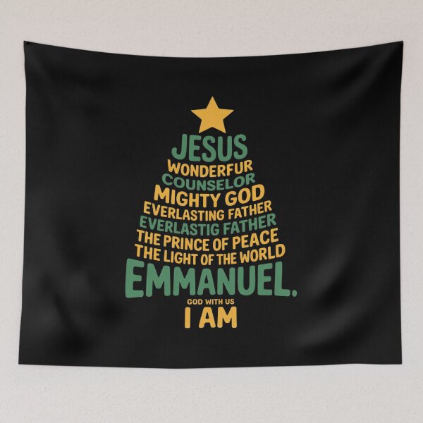 Item preview, Christian Christmas Jesus Bible Names Xmas Tree Shaped  designed and sold by KotexTemu.