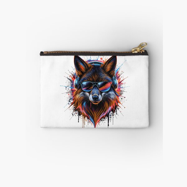Item preview, Dark Neon Fox – Cyber Audio Style | Glowing Fox with Headphones | Premium Design designed and sold by ColorSplash123.