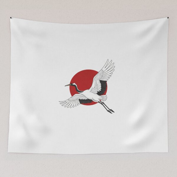 Item preview, Elegant Crane Rising Sun Symbol designed and sold by Latrolll.