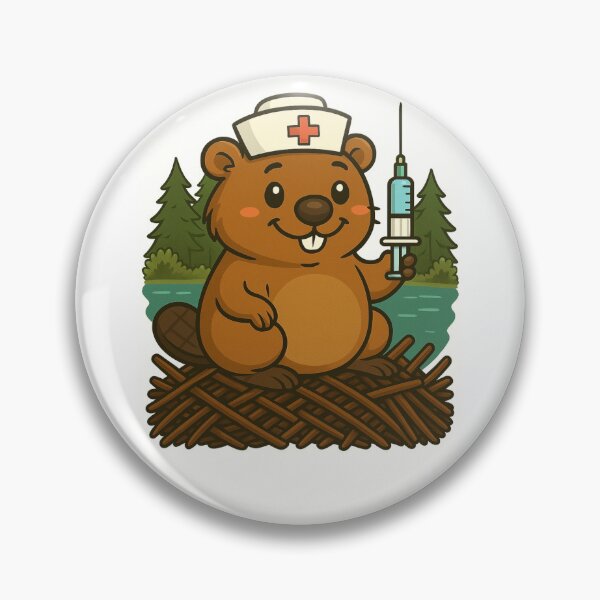 Item preview, Nurse Beaver – Cute Medical Nurse Beaver Art, Healthcare Worker Gift designed and sold by BeaverLover123.